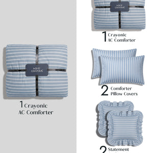 Crayonic™ 5-Piece AC Comforter Set | Signature Designer Comforter Set | Coastal