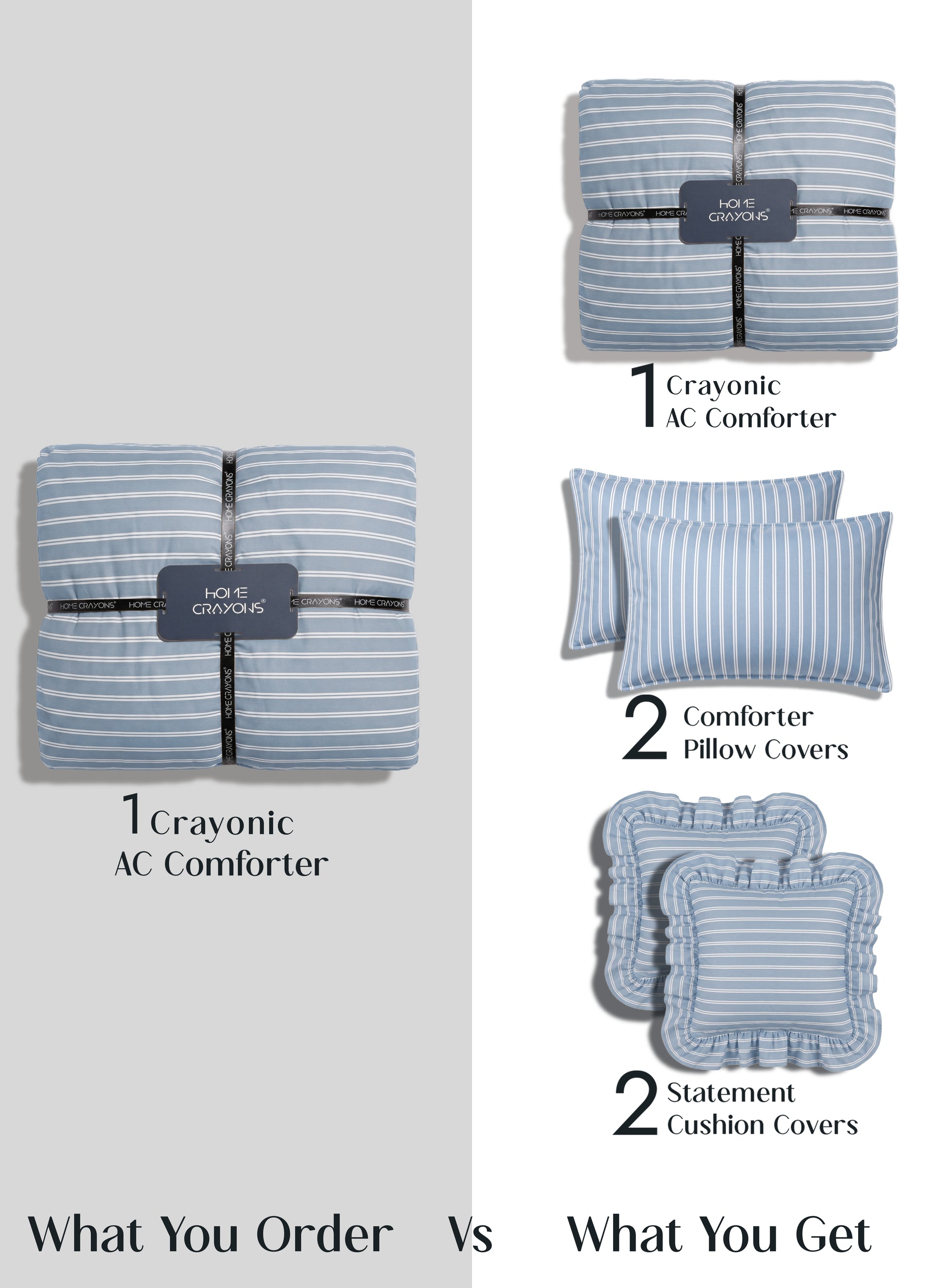 Crayonic™ 5-Piece AC Comforter Set | Signature Designer Comforter Set | Coastal