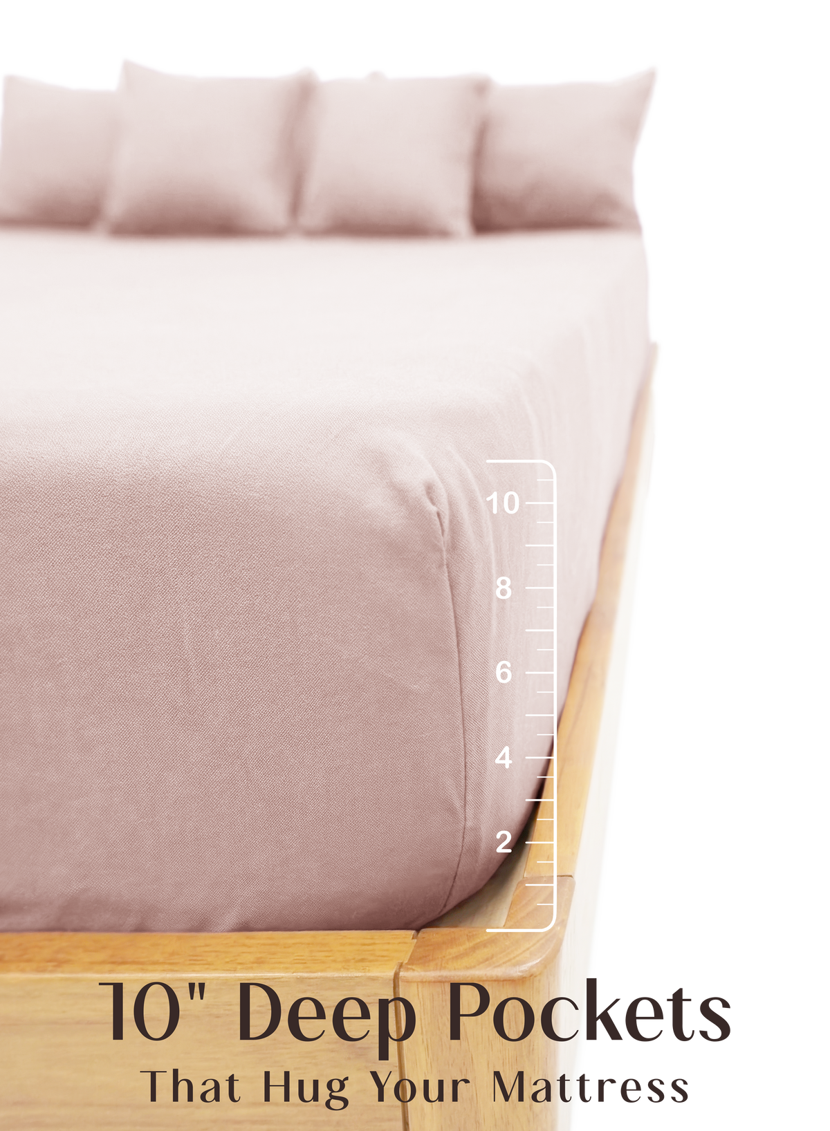LuxeFit™ Fitted Bedsheet Set | Pearl Blush