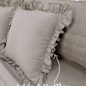 Home Crayons CloudTouch™ 5-Piece AC Comforter Set | 33% Oversized | Includes 2 Pillow & 2 Cushion Covers | Latte Crème