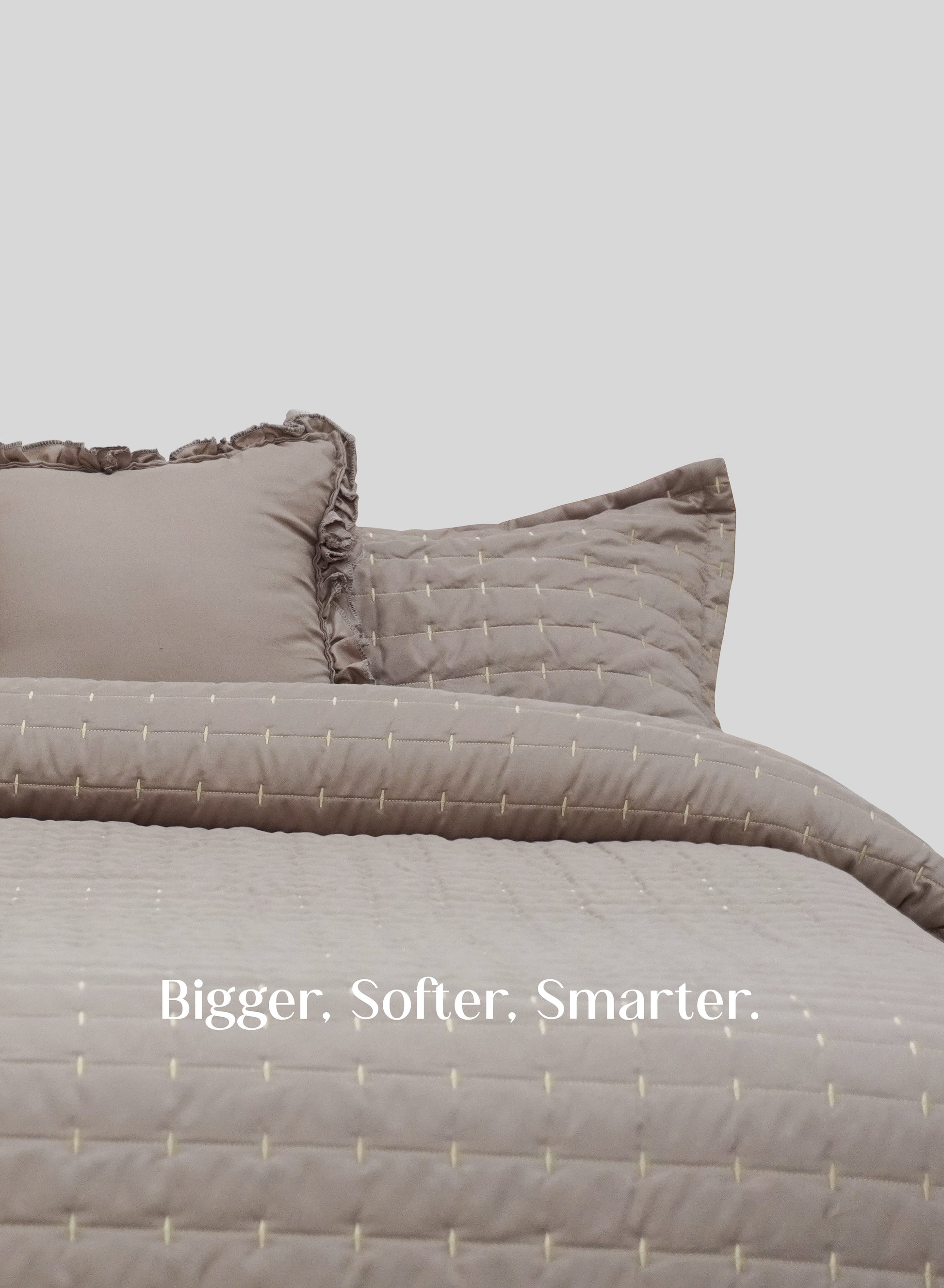 Home Crayons CloudTouch™ Comforter Set | All-Season | 33% Oversized | Includes 2 Pillow Covers & 2 Cushion Covers | Latte Crème