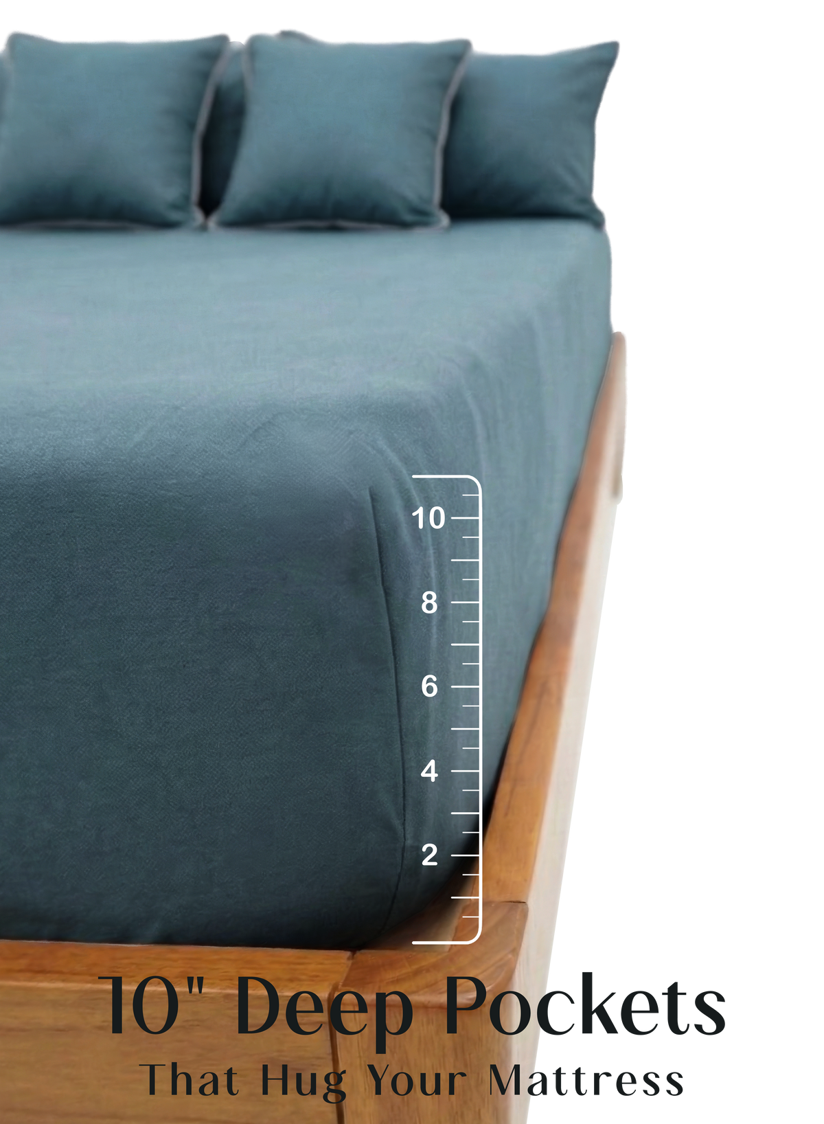 LuxeFit™ Fitted Bedsheet Set | Tropical Teal