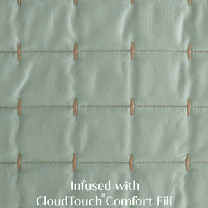 Home Crayons CloudTouch™ Comforter Set | All-Season | 33% Oversized | Includes 2 Pillow Covers & 2 Cushion Covers | Matcha Milk