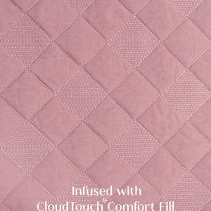 Home Crayons CloudTouch™ Comforter Set | All-Season | 33% Oversized | Includes 2 Pillow Covers & 2 Cushion Covers | Flamingo