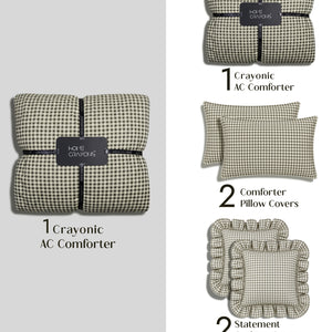 Crayonic™ 5-Piece AC Comforter Set | Signature Designer Comforter Set | Olivewood