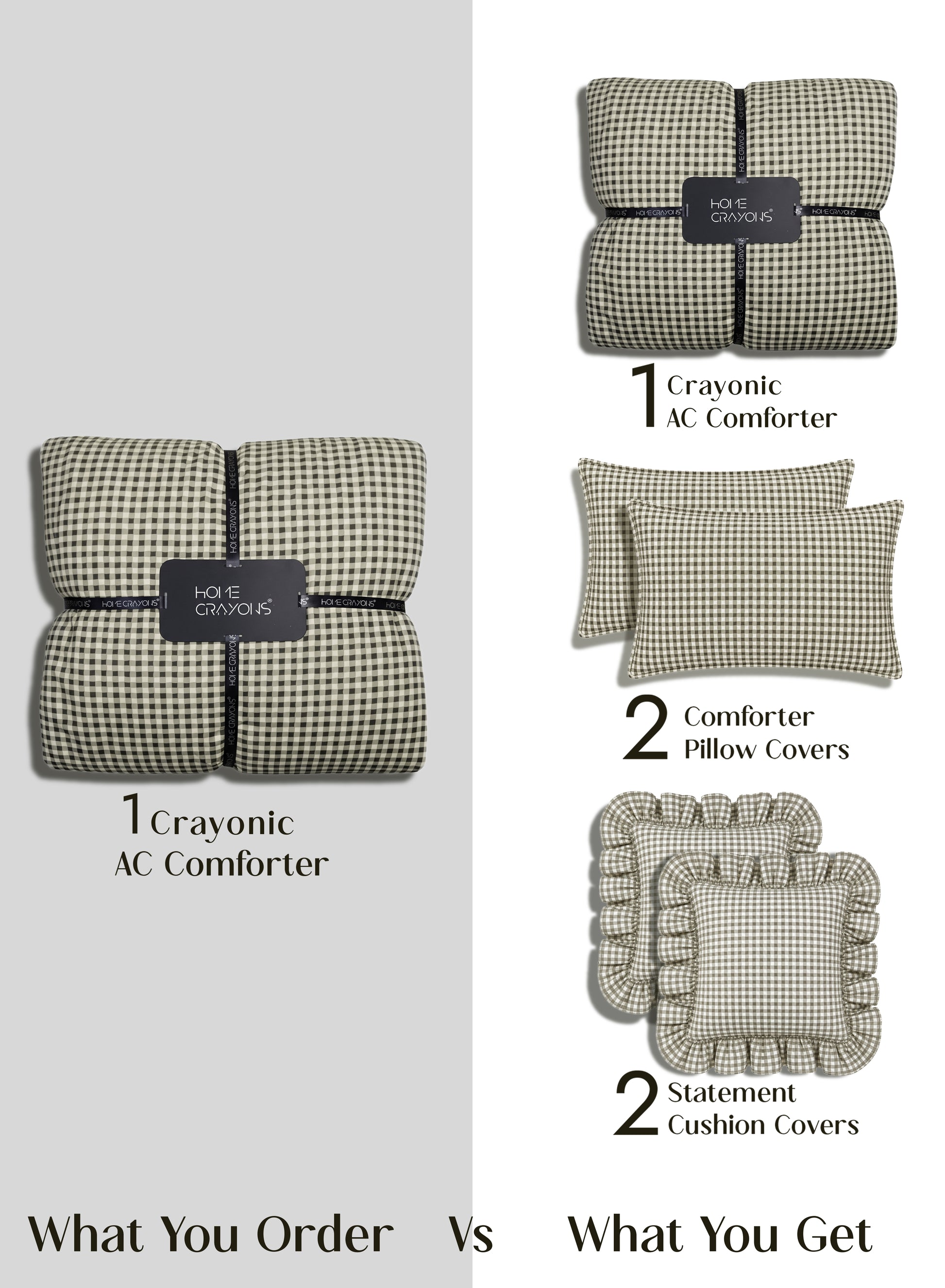 Crayonic™ 5-Piece AC Comforter Set | Signature Designer Comforter Set | Olivewood