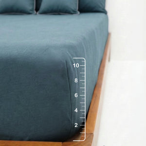 Home Crayons LuxeFit™ Fitted Bedsheet Set | Perfect Fit for Queen & King Mattresses | Tropical Teal