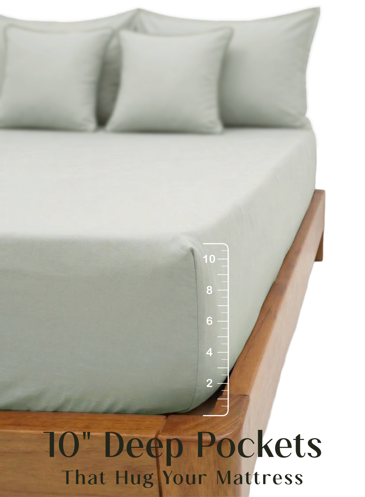 LuxeFit™ Fitted Bedsheet Set | Pastel Pistachio