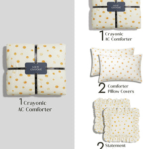 Crayonic™ 5-Piece AC Comforter Set | Signature Designer Comforter Set | Butter Pop