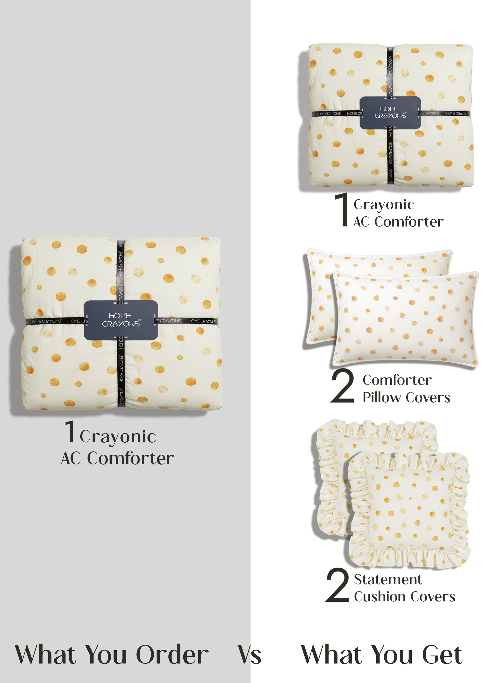 Crayonic™ 5-Piece AC Comforter Set | Signature Designer Comforter Set | Butter Pop