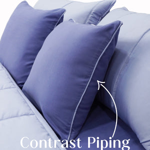 Home Crayons Cocoon AC Comforter Set | 5-Piece Designer Bed Set for Modern Homes | Lavender Haze