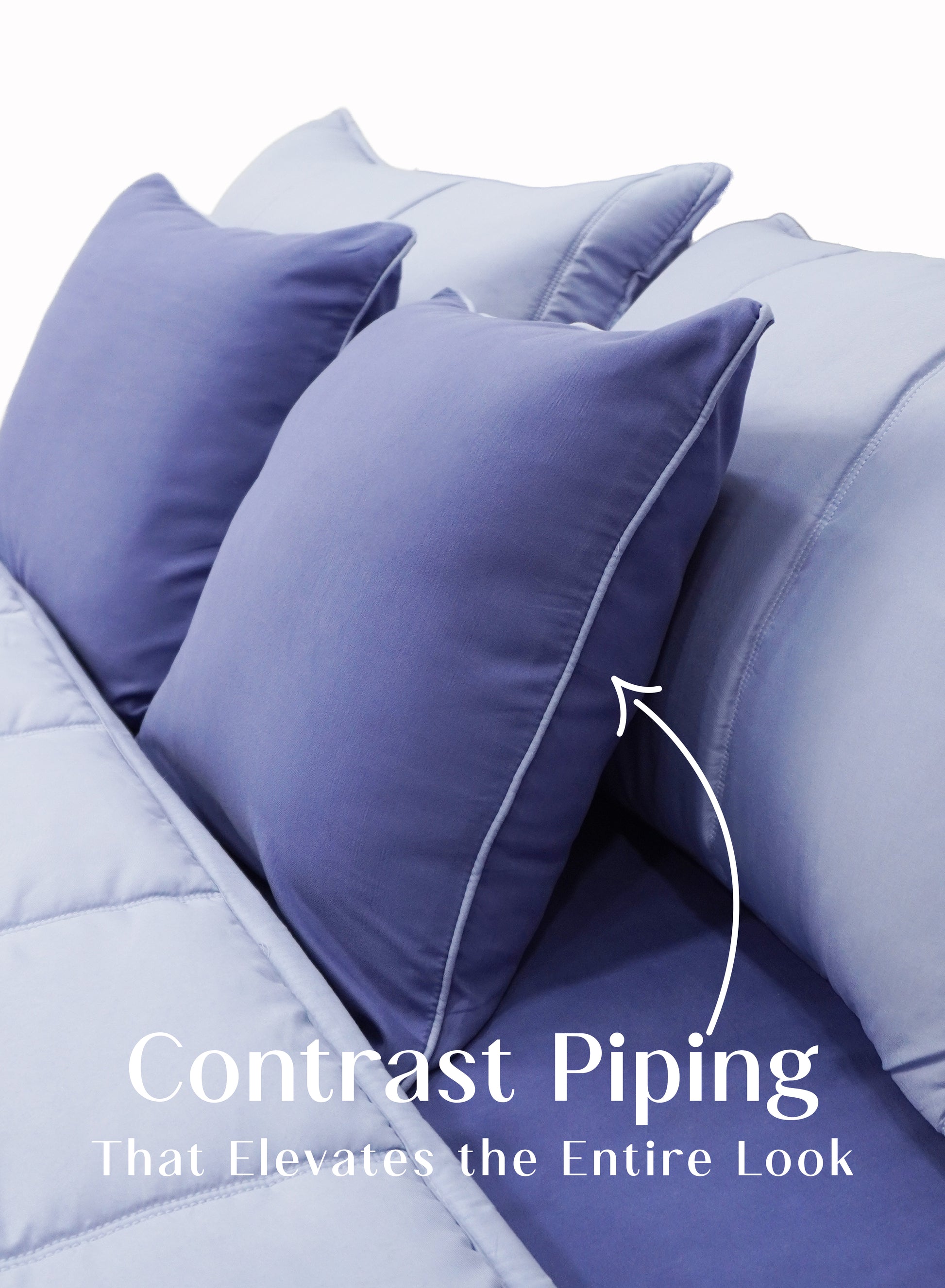 Home Crayons Cocoon AC Comforter Set | 5-Piece Designer Bed Set for Modern Homes | Lavender Haze