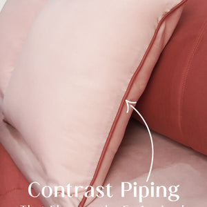 Home Crayons Cocoon AC Comforter Set | 5-Piece Designer Bed Set for Modern Homes | Terracotta