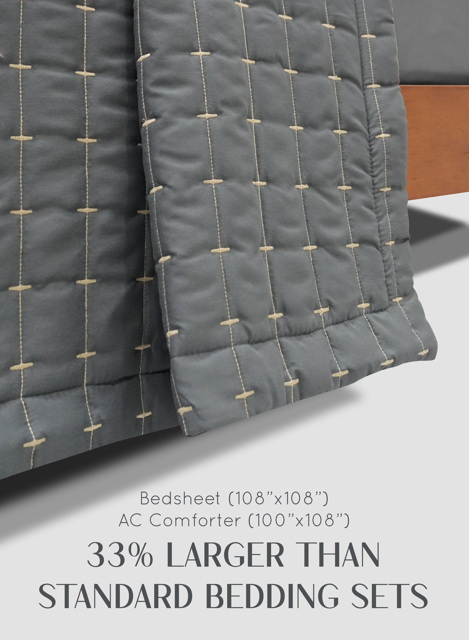 Home Crayons CloudTouch™ 8-Piece AC Bedding Set | Complete Bedroom Upgrade in One Set | Pebble Gray