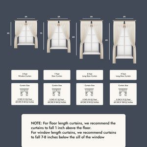 Lyon Cotton Blackout Curtains | Soft Blue | Set of 2 (Pattern 3)