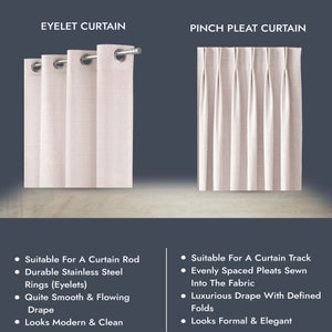 Elsa Textured Room Darkening Curtains | Deep Blush | Set of 2