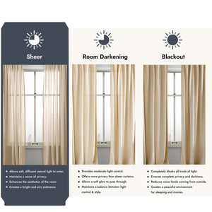 Casper Plain Sheer Curtains | Off White | Set of 2