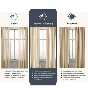 Elsa Textured Room Darkening Curtains | Gray | Set of 2