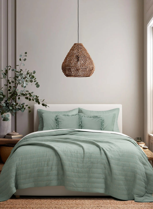 Home Crayons CloudTouch™ 8-Piece Bedding Set | Complete Bedroom Makeover in One Set | Matcha Milk