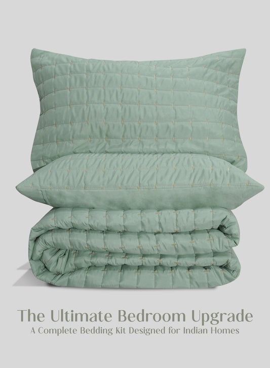 Home Crayons CloudTouch™ 8-Piece Bedding Set | Complete Bedroom Makeover in One Set | Matcha Milk