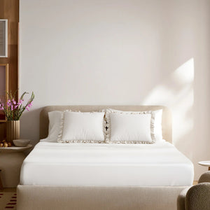 Home Crayons LuxeSoft™ Double Bedsheet Set | Oversized King | Includes 2 Pillow Covers & 2 Cushion Covers | Morning Glory