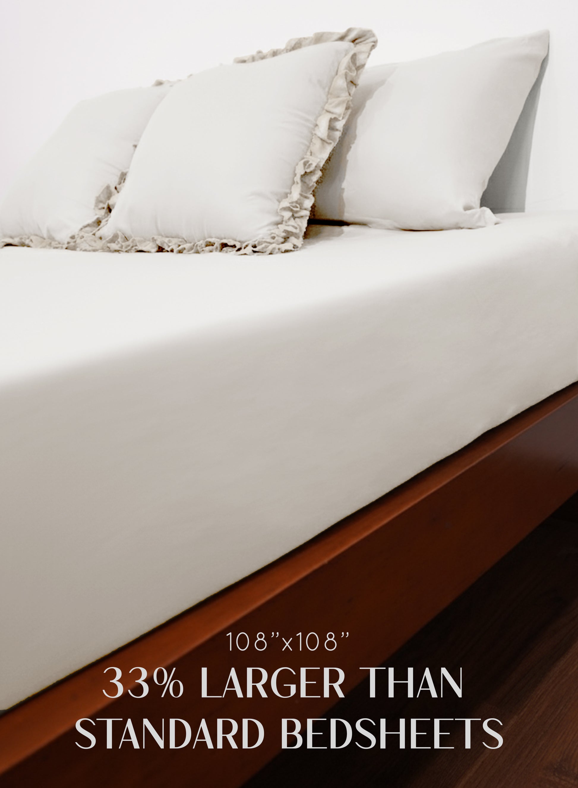 Home Crayons LuxeSoft™ Double Bedsheet Set | Oversized King | Includes 2 Pillow Covers & 2 Cushion Covers | Morning Glory