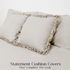 Home Crayons LuxeSoft™ Double Bedsheet Set | Oversized King | Includes 2 Pillow Covers & 2 Cushion Covers | Morning Glory