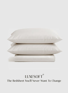 Home Crayons LuxeSoft™ Double Bedsheet Set | Oversized King | Includes 2 Pillow Covers & 2 Cushion Covers | Morning Glory
