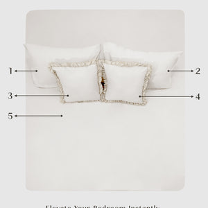 Home Crayons LuxeSoft™ Double Bedsheet Set | Oversized King | Includes 2 Pillow Covers & 2 Cushion Covers | Morning Glory