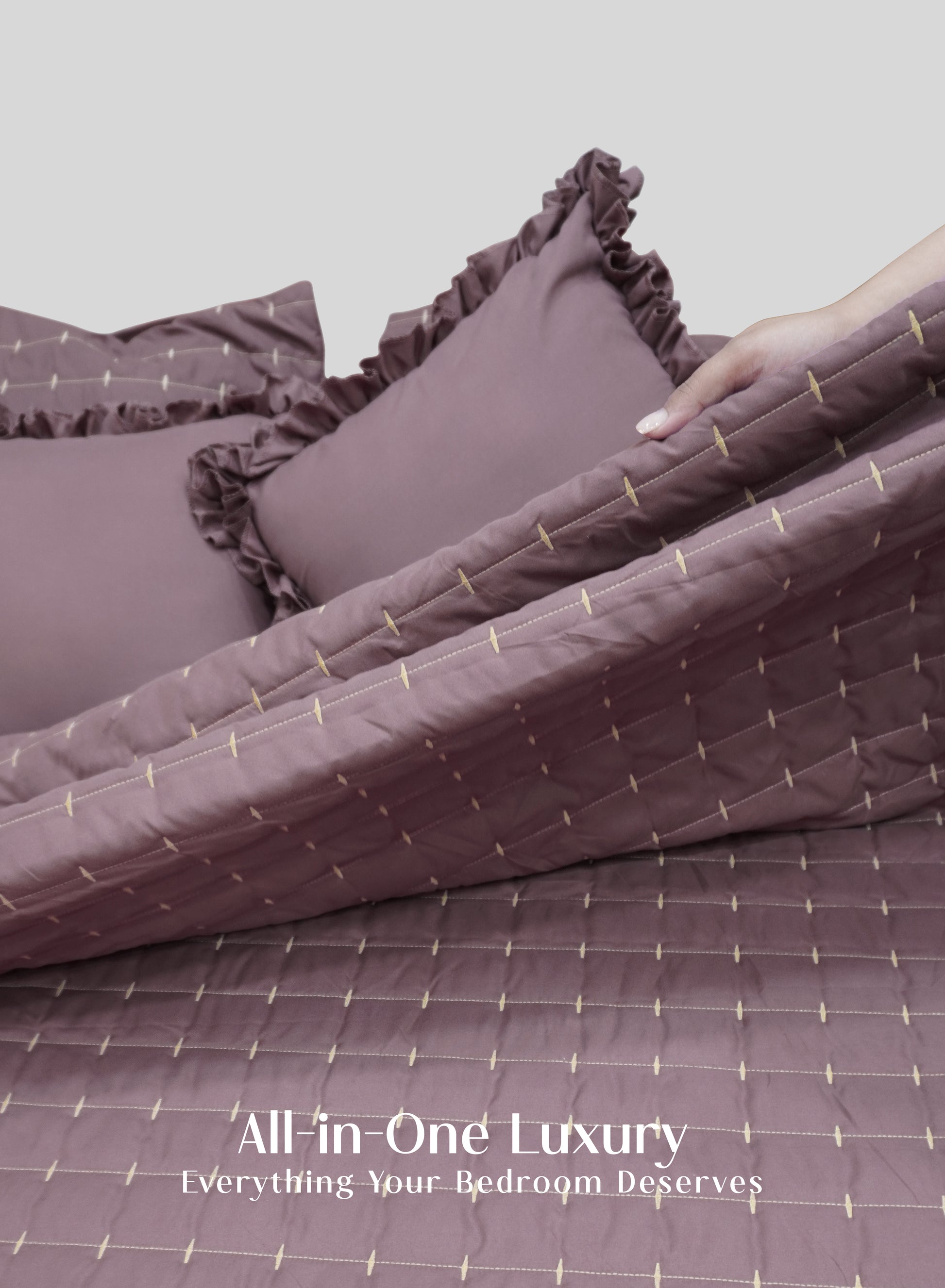 Home Crayons CloudTouch™ 8-Piece Bedding Set | Complete Bedroom Makeover in One Set | Mulberry