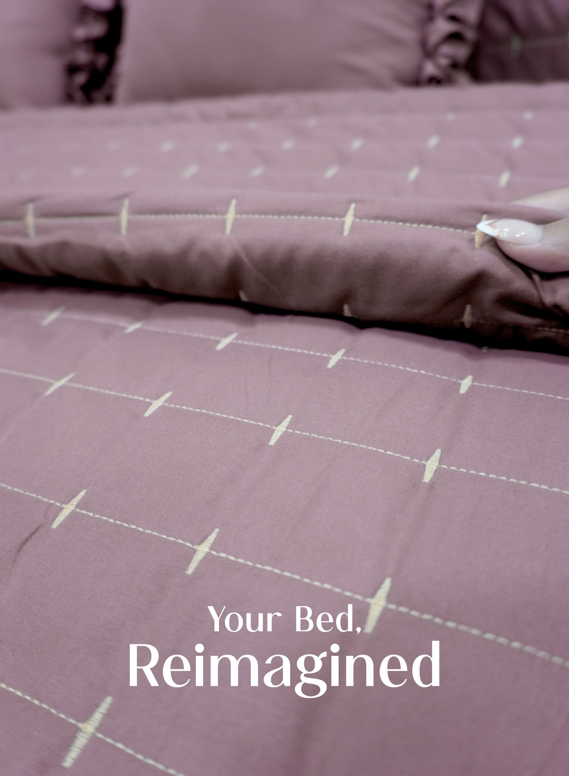 Home Crayons CloudTouch™ 8-Piece Bedding Set | Complete Bedroom Makeover in One Set | Mulberry