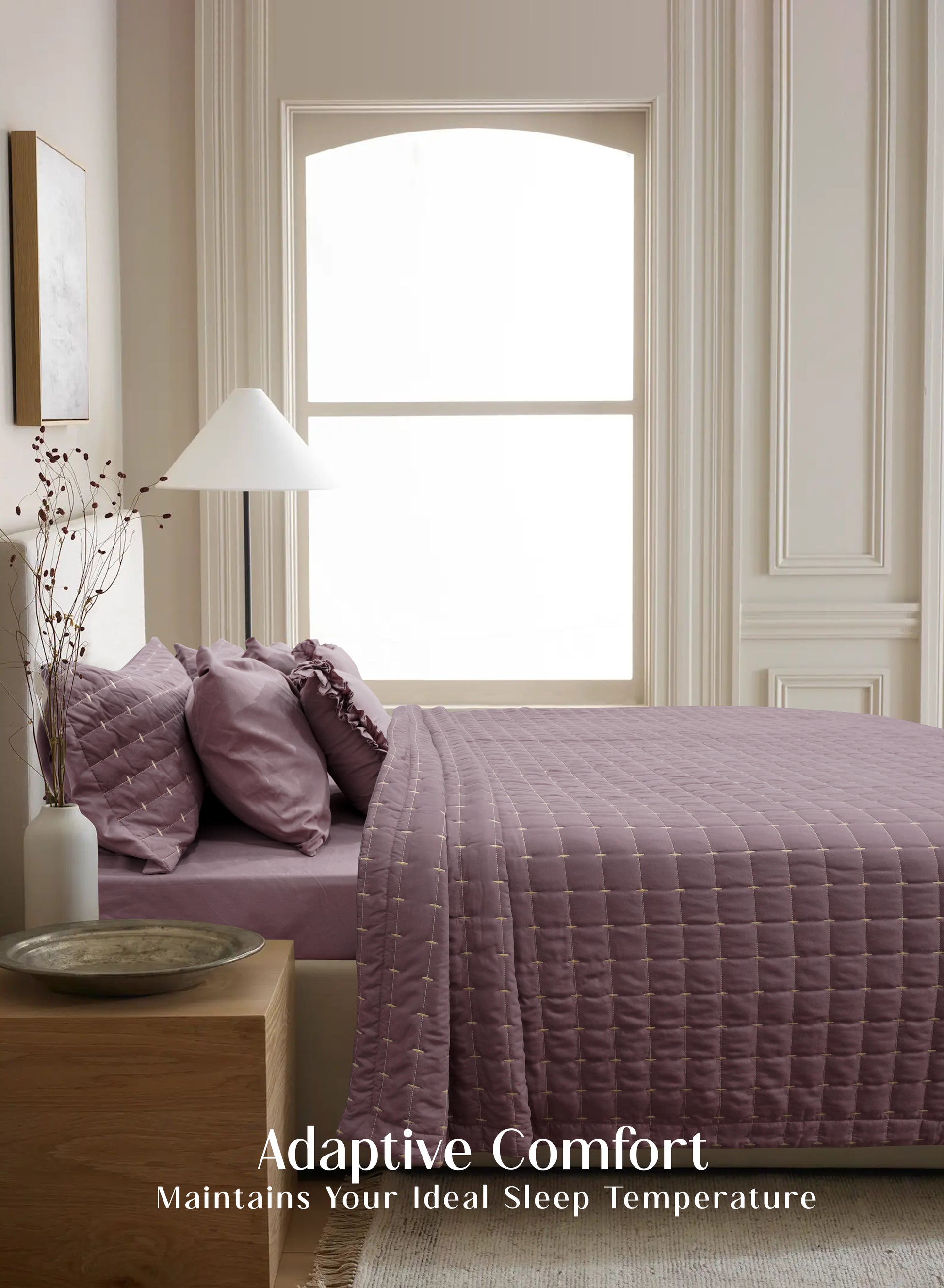 Home Crayons CloudTouch™ 8-Piece Bedding Set | Complete Bedroom Makeover in One Set | Mulberry