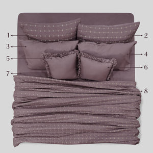 Home Crayons CloudTouch™ 8-Piece Bedding Set | Complete Bedroom Makeover in One Set | Mulberry