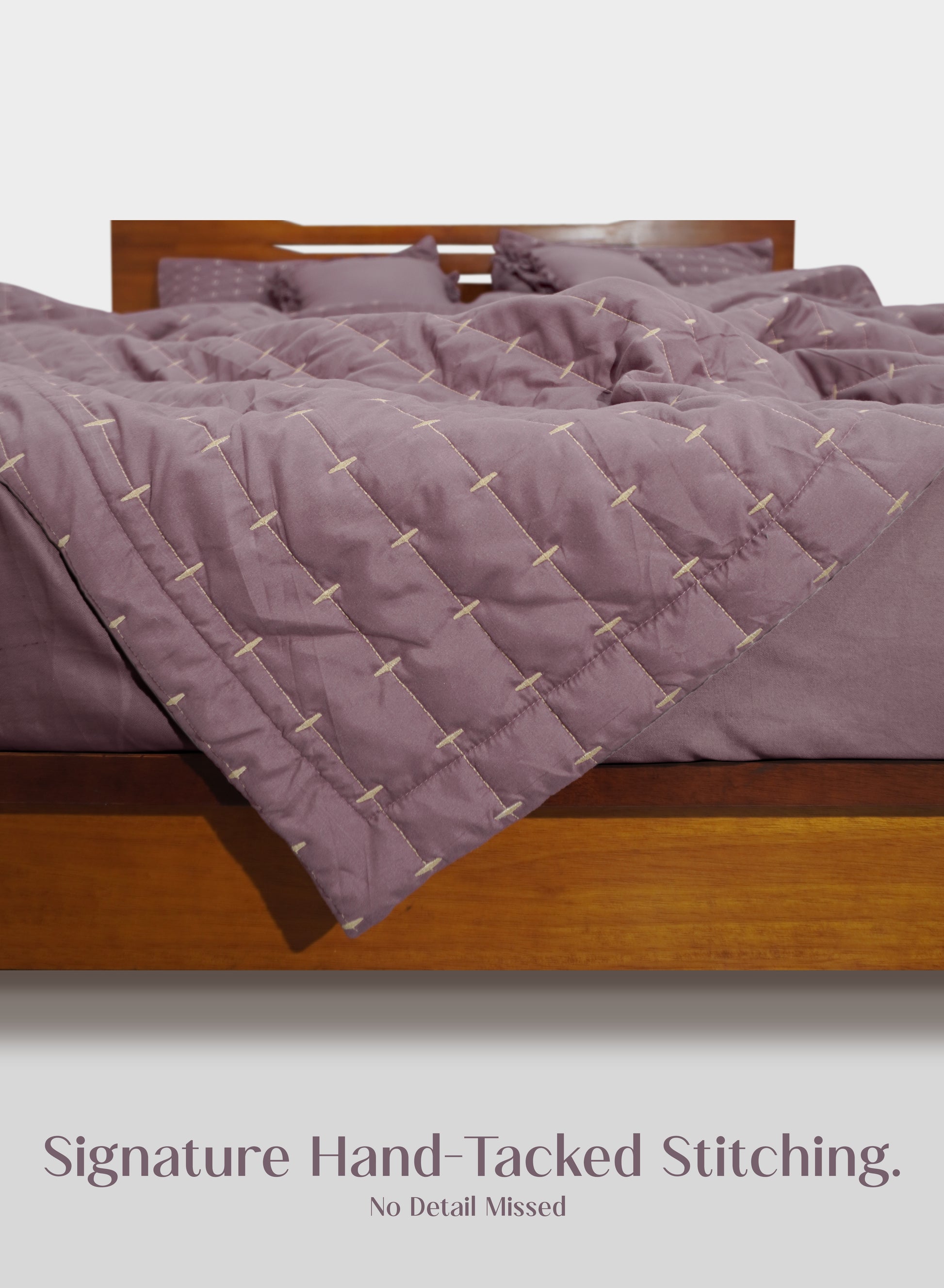 Home Crayons CloudTouch™ Comforter Set | All-Season | 33% Oversized | Includes 2 Pillow Covers & 2 Cushion Covers | Mulberry