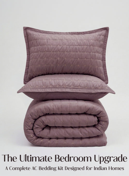 Home Crayons CloudTouch™ 8-Piece AC Bedding Set | Complete Bedroom Upgrade in One Set | Mulberry