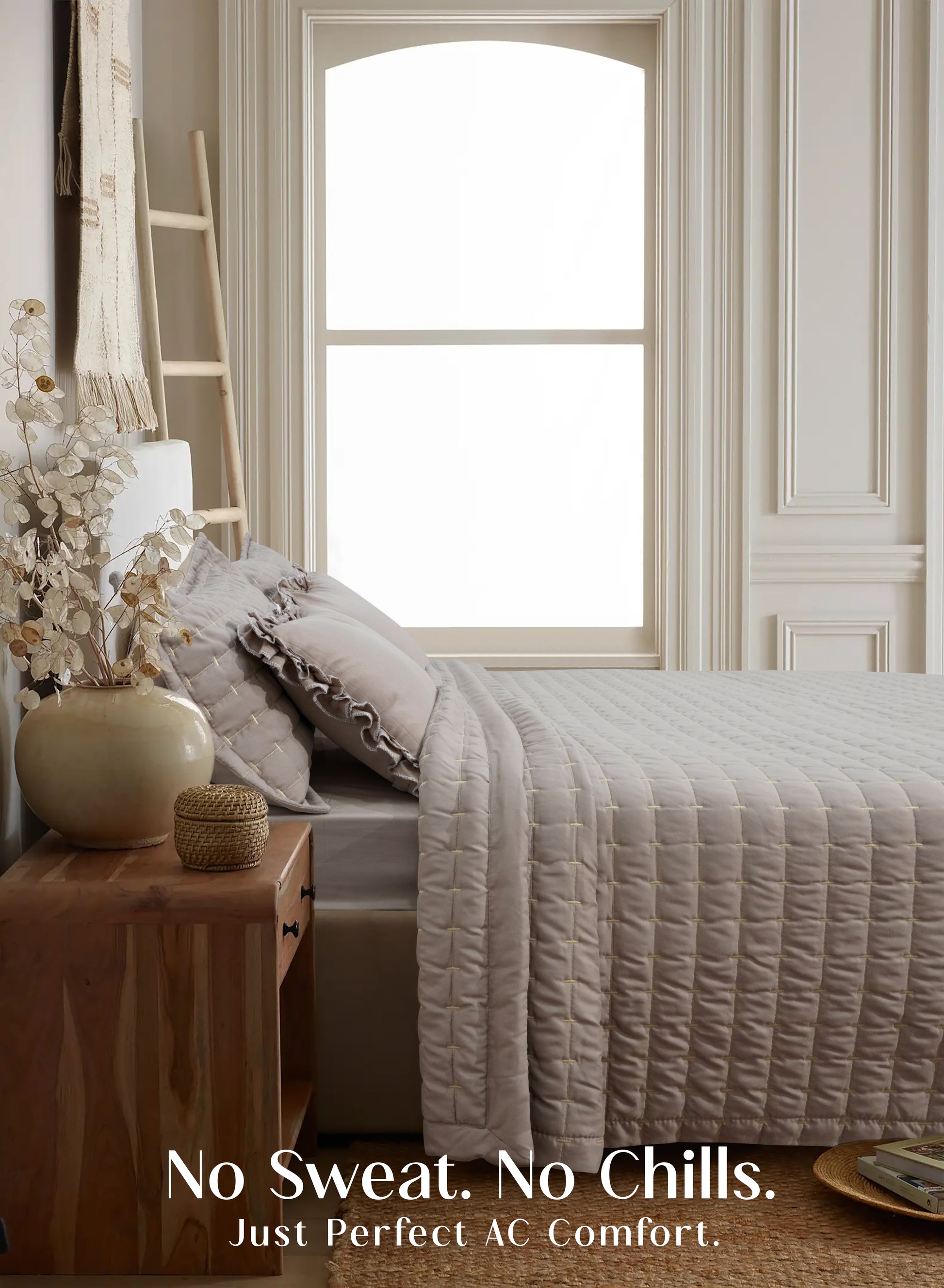 Home Crayons CloudTouch™ 5-Piece AC Comforter Set | 33% Oversized | Includes 2 Pillow & 2 Cushion Covers | Latte Crème