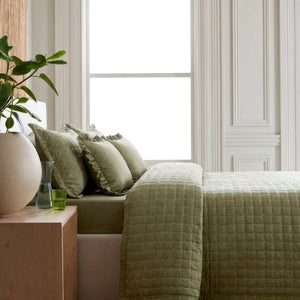 Home Crayons CloudTouch™ 5-Piece AC Comforter Set | 33% Oversized | Includes 2 Pillow & 2 Cushion Covers | Olive Grove