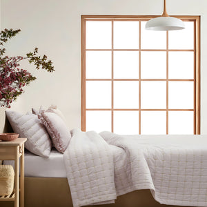 Home Crayons CloudTouch™ 5-Piece AC Comforter Set | 33% Oversized | Includes 2 Pillow & 2 Cushion Covers | Sakura Blush