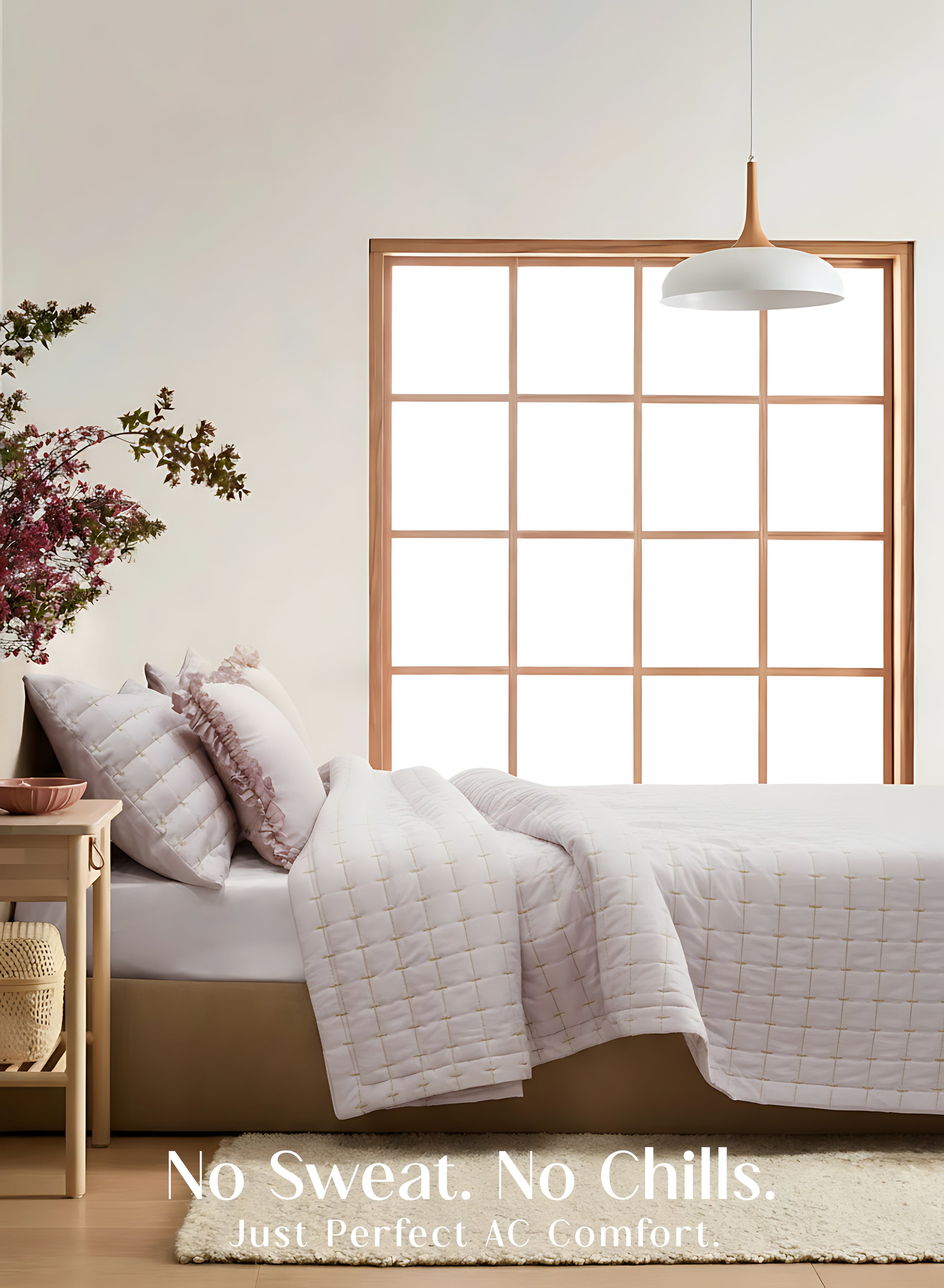 Home Crayons CloudTouch™ 5-Piece AC Comforter Set | 33% Oversized | Includes 2 Pillow & 2 Cushion Covers | Sakura Blush