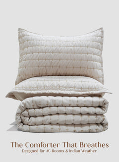 Home Crayons CloudTouch™ Comforter Set | All-Season | 33% Oversized | Includes 2 Pillow Covers & 2 Cushion Covers | Morning Glory