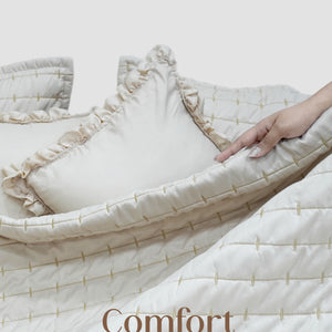 Home Crayons CloudTouch™ Comforter Set | All-Season | 33% Oversized | Includes 2 Pillow Covers & 2 Cushion Covers | Morning Glory