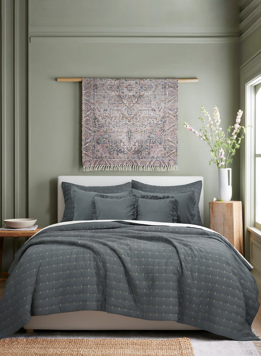Home Crayons CloudTouch™ 8-Piece Bedding Set | Complete Bedroom Makeover in One Set | Pebble Gray