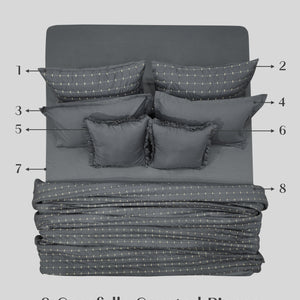 Home Crayons CloudTouch™ 8-Piece Bedding Set | Complete Bedroom Makeover in One Set | Pebble Gray