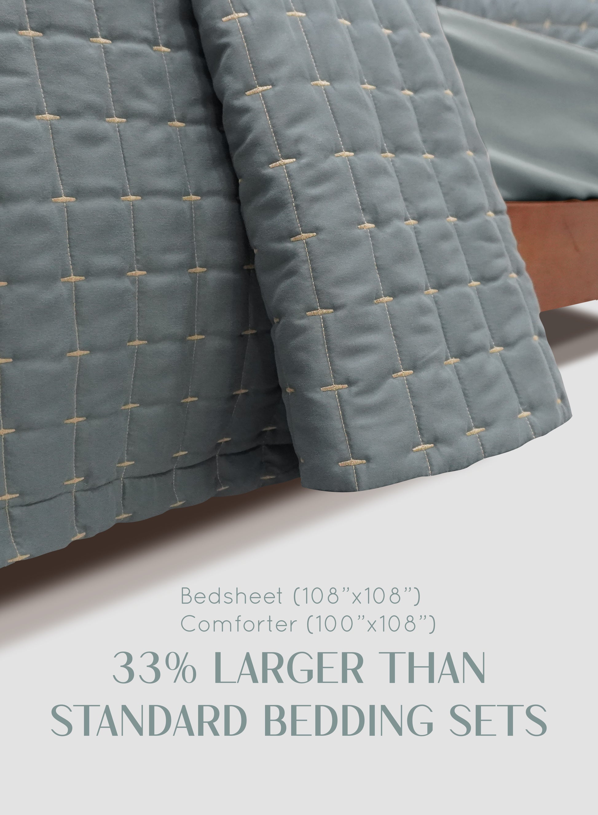 Home Crayons CloudTouch™ 8-Piece Bedding Set | Complete Bedroom Makeover in One Set | Sage Blue