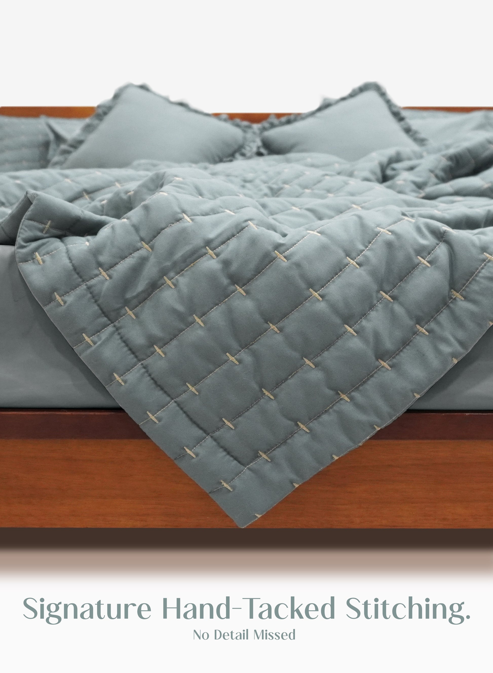 Home Crayons CloudTouch™ 8-Piece Bedding Set | Complete Bedroom Makeover in One Set | Sage Blue