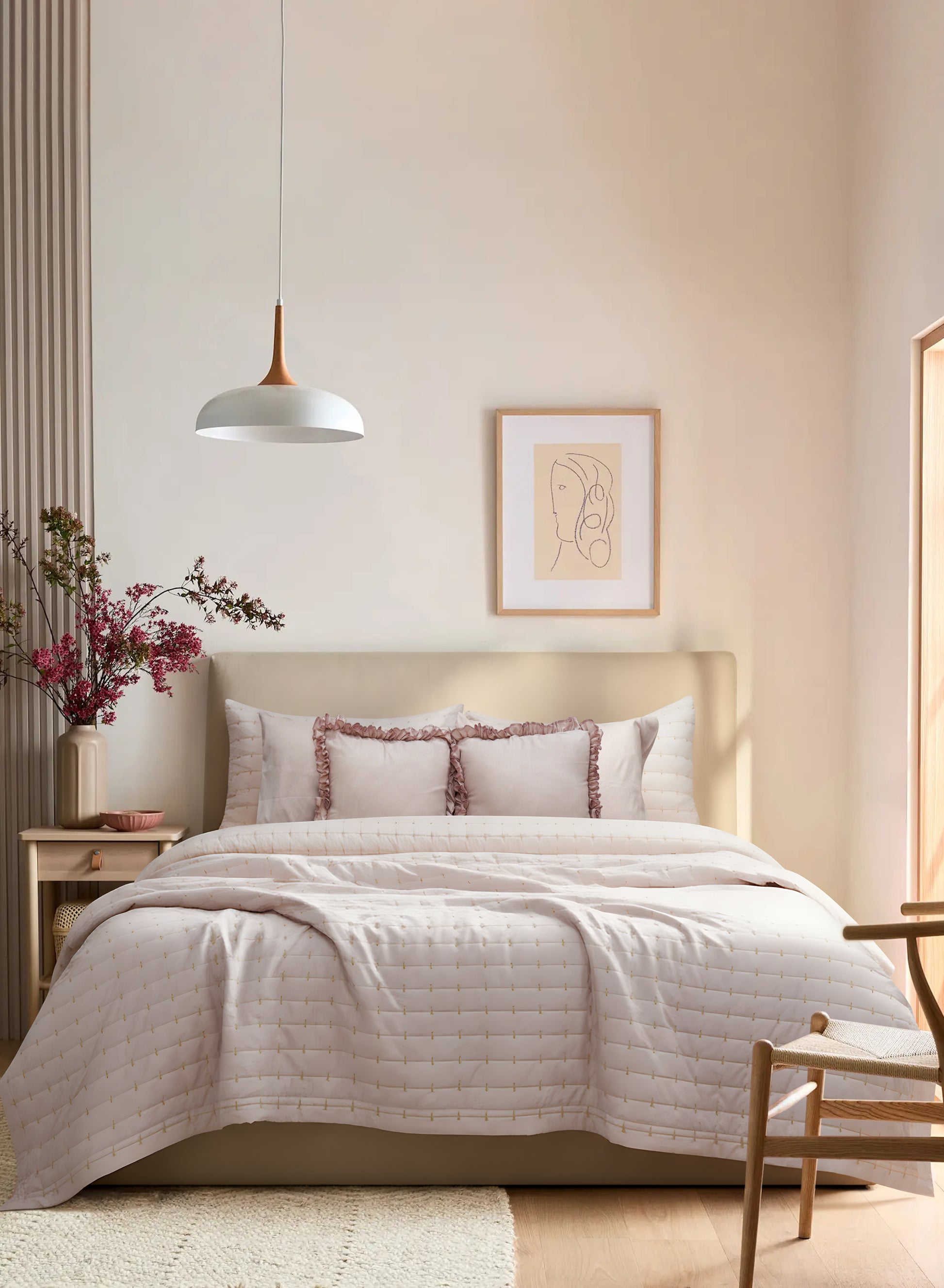 Home Crayons CloudTouch™ 8-Piece Bedding Set | Complete Bedroom Makeover in One Set | Sakura Blush