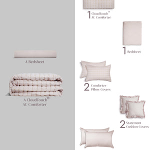 Home Crayons CloudTouch™ 8-Piece Bedding Set | Complete Bedroom Makeover in One Set | Sakura Blush