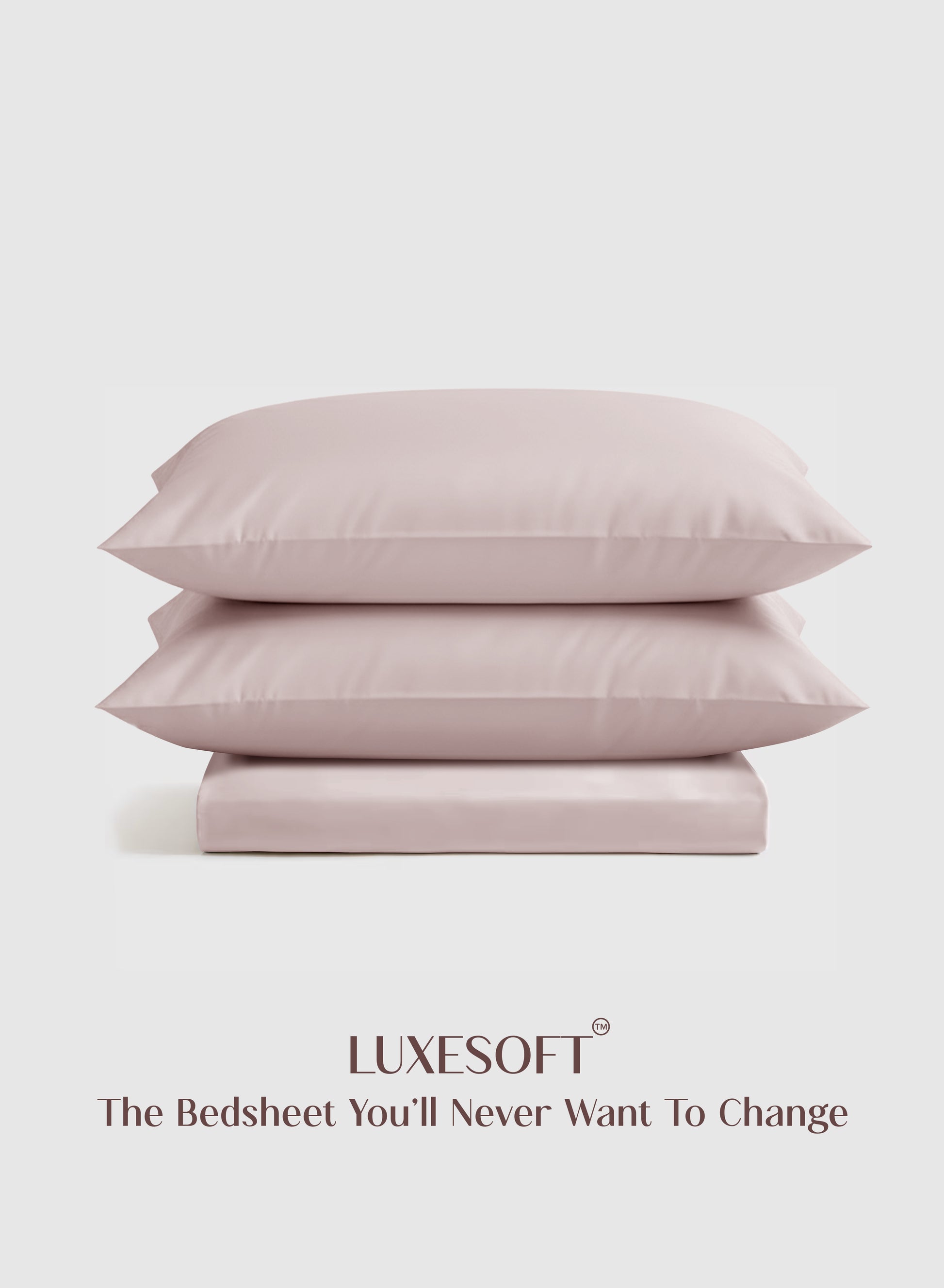 Home Crayons LuxeSoft™ Double Bedsheet Set | Oversized King | Includes 2 Pillow Covers & 2 Cushion Covers | Sakura Blush