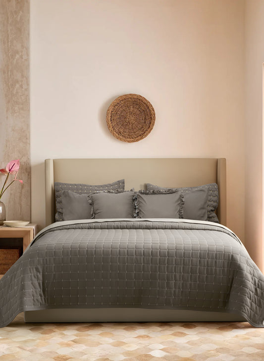 Home Crayons CloudTouch™ 8-Piece Bedding Set | Complete Bedroom Makeover in One Set | Smoked Coffee