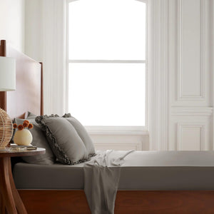 Home Crayons LuxeSoft™ Double Bedsheet Set | Oversized King | Includes 2 Pillow Covers & 2 Cushion Covers | Smoked Coffee